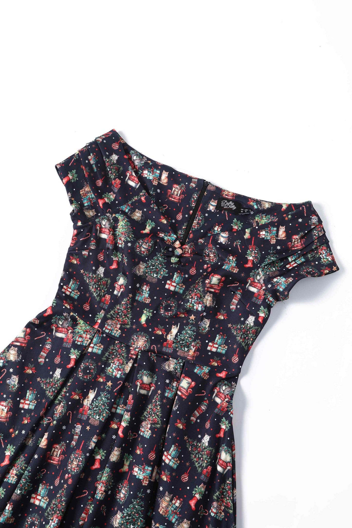 Lily Cats At Christmas Circle Dress