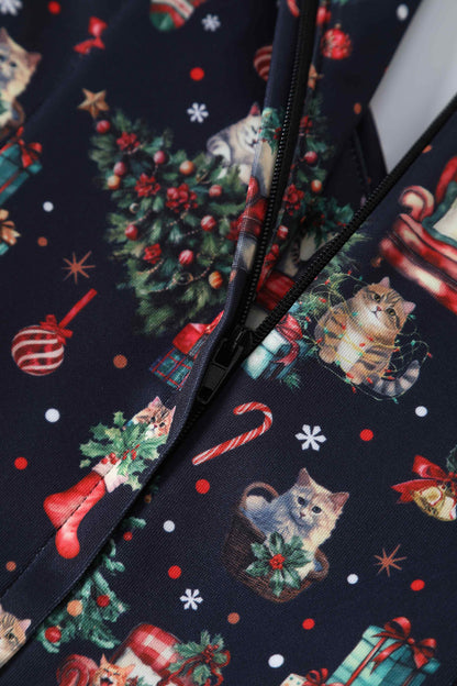 Lily Cats At Christmas Circle Dress