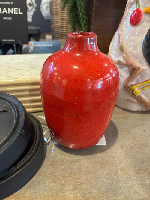 CERAMIC VASE - RED GLAZE