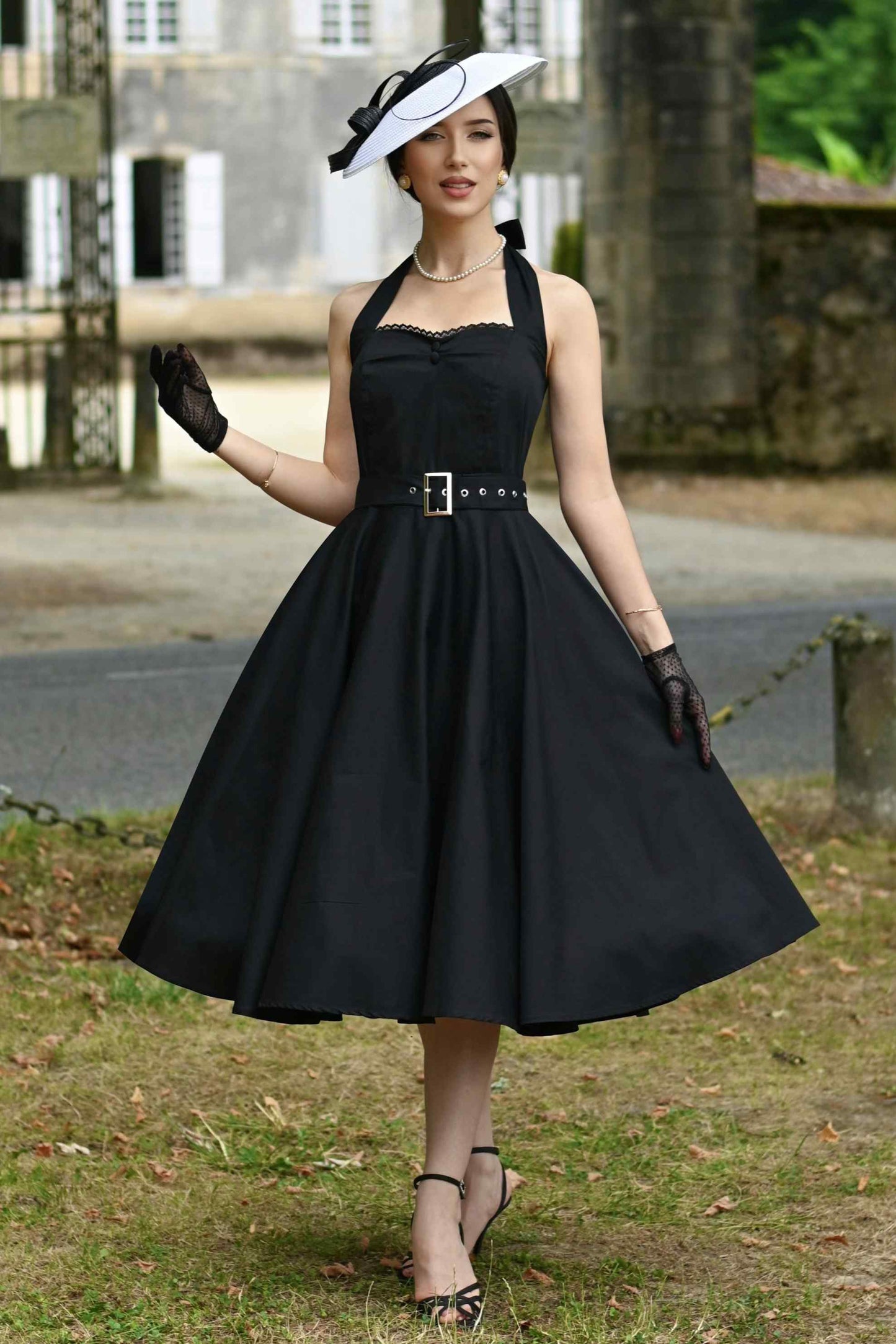 Daisy Classic Black Halter Dress