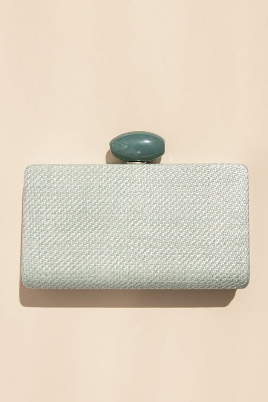 Clutch Hueso Rafia Light Mint · Ipanema ·