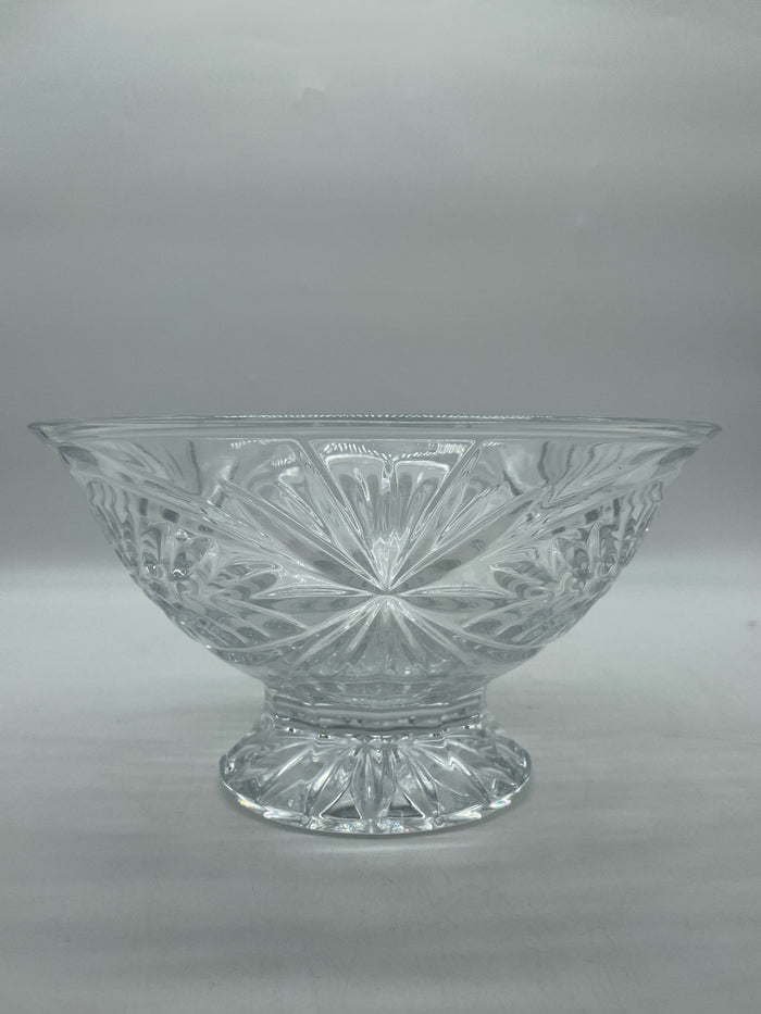 CRYSTAL FLUTED BOWL WITH STARBURST DESIGN