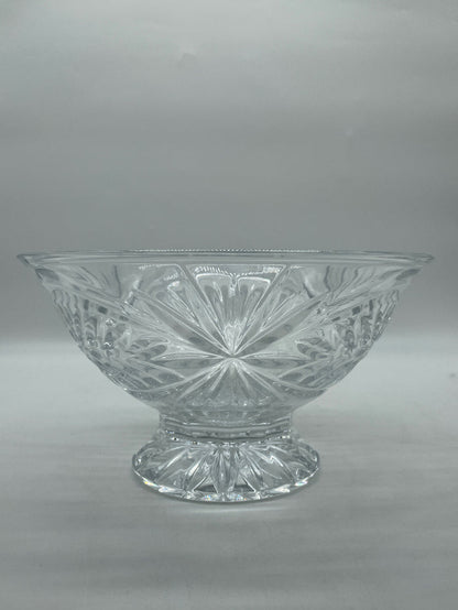 CRYSTAL FLUTED BOWL WITH STARBURST DESIGN