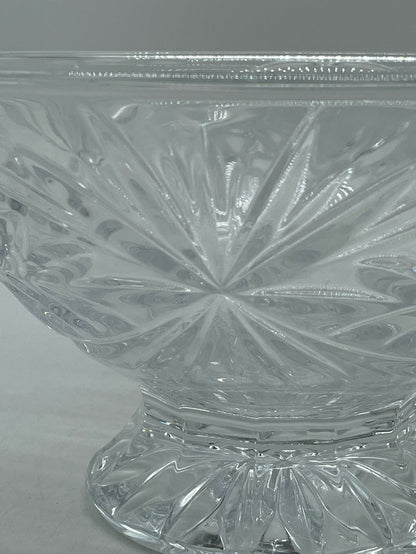 CRYSTAL FLUTED BOWL WITH STARBURST DESIGN