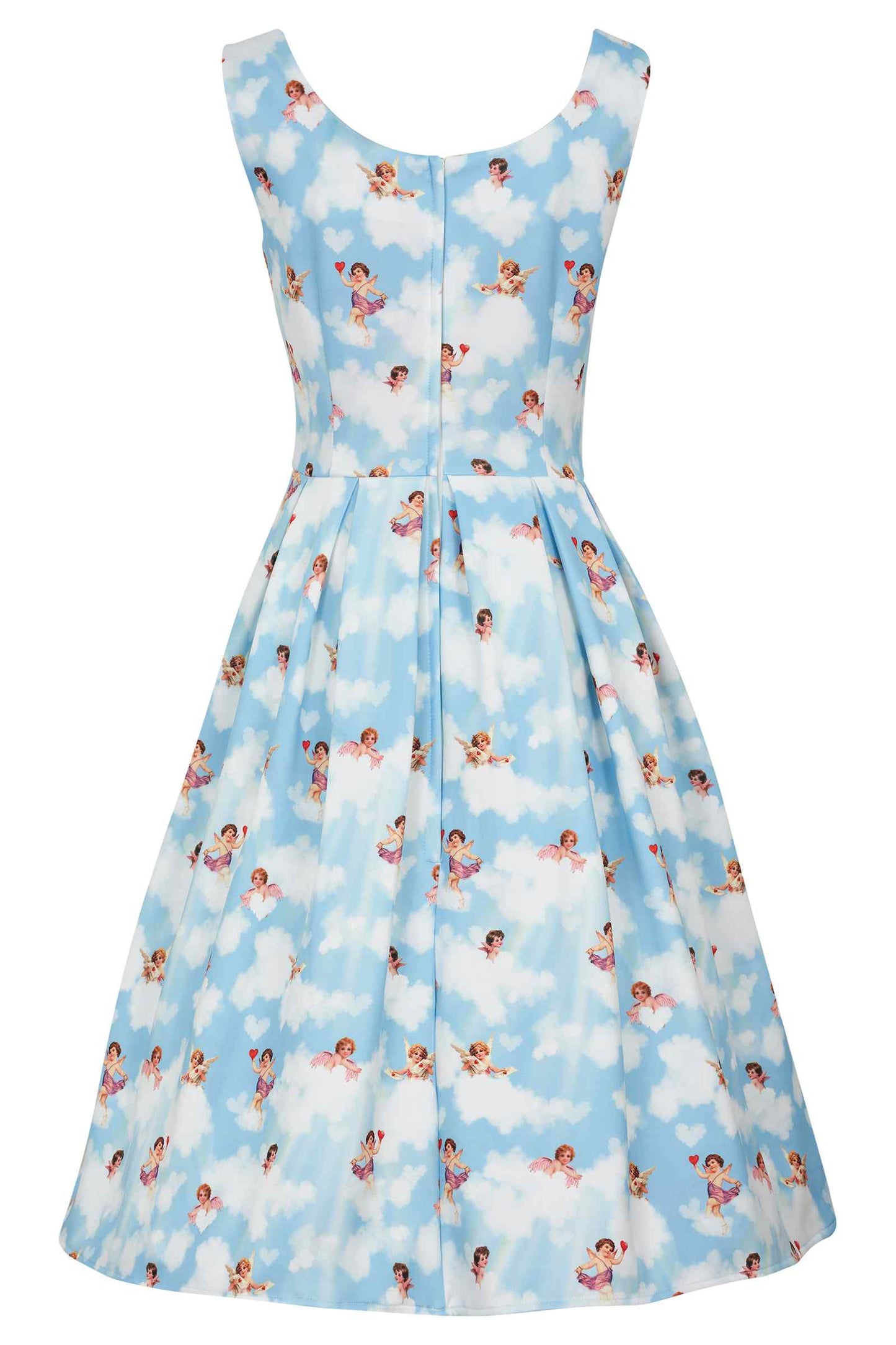 Amanda Light Blue Clouds Cupid Swing Dress