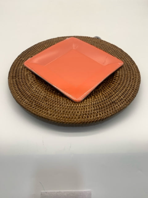 DESSERT PLATES GROSGRAIN DEEP ORANGE