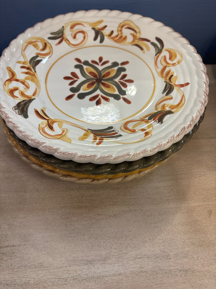 EARTHENWARE TUSCAN DINNER PLATE S/4