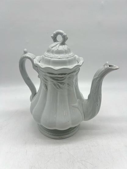 ELSMORE & FOSTER TEAPOT WHITE WHEAT DETAIL