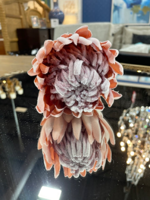 FLOCKED PROTEA STEM 26" PINK