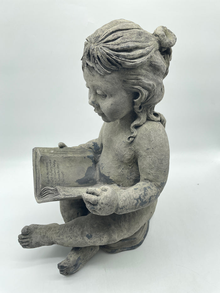 GARDEN STATUE GIRL WITH BOOK