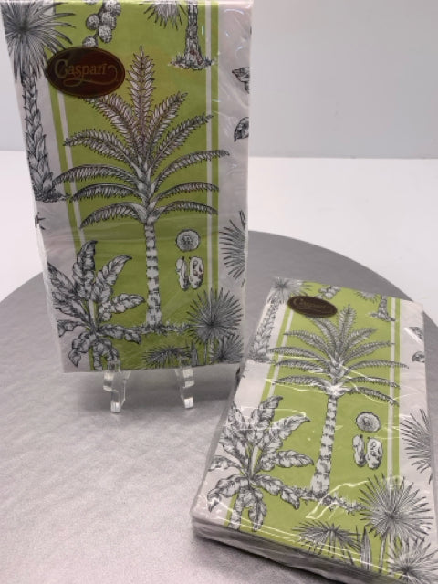 GUEST TOWEL SOUTHERN PALMS GREEN/WHITE
