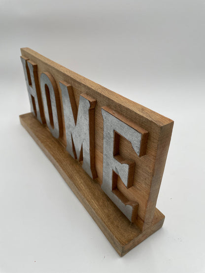 HOME WOOD SIGN