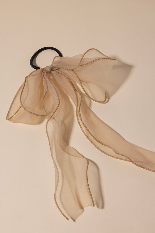 Lazo coletero Organza Nude
