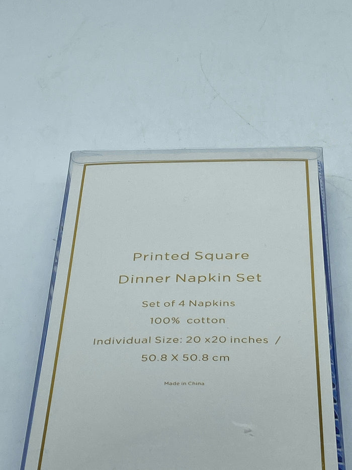 LILLY PULITZER SET OF 4 NAPKINS BLUE & WHITE