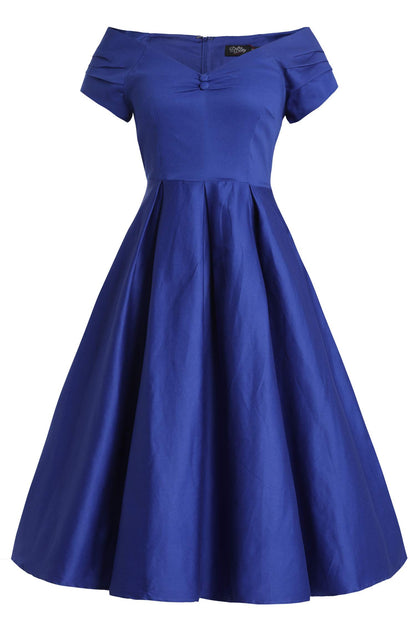 Lily Dark Blue Off Shoulder Dress