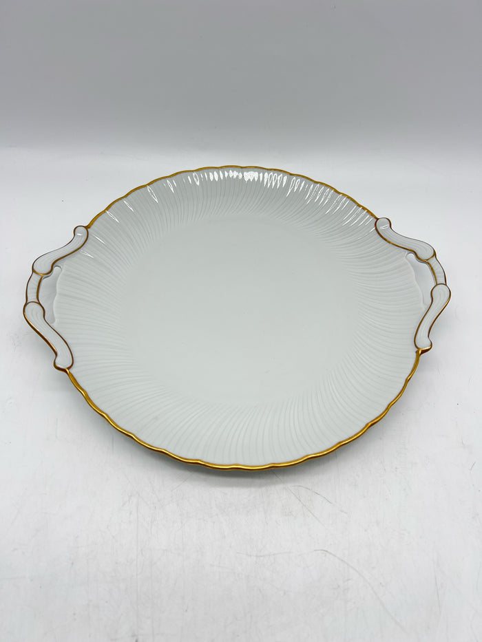 LIMOGES SERVING PLATE WITH WITH GOLD DETAIL