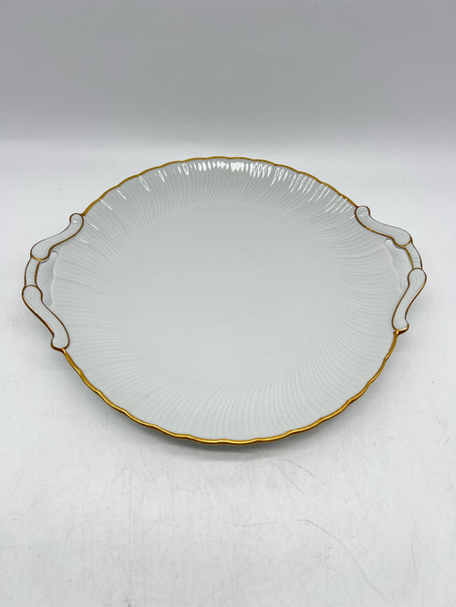 LIMOGES SERVING PLATE WITH WITH GOLD DETAIL