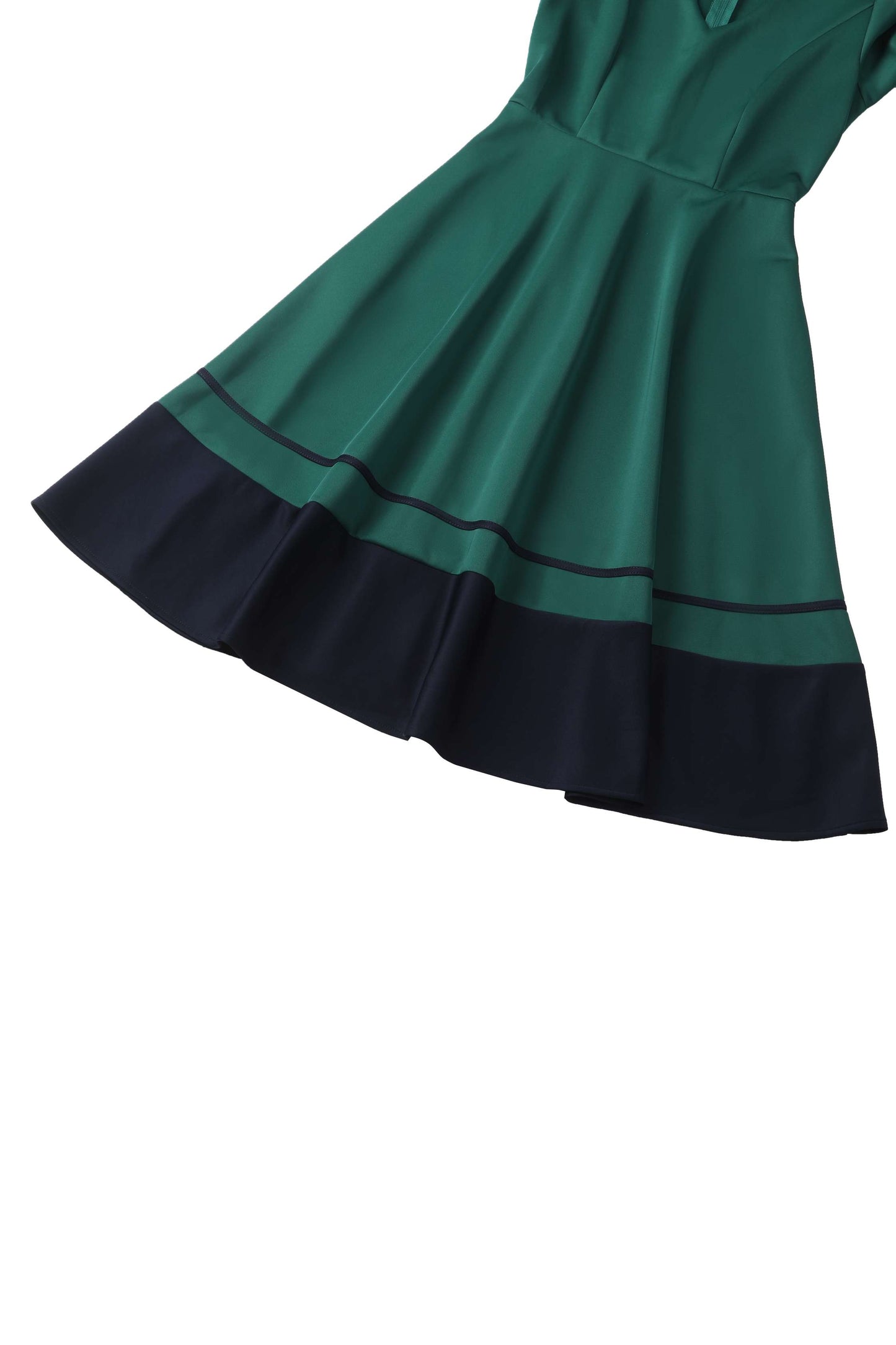 Maria Circle Dress in Green & Blue