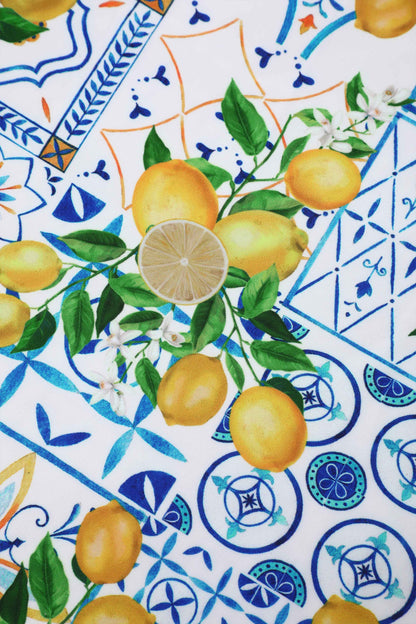 Amanda Mediterranean Lemon Swing Dress