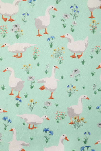 Amanda Mint Green Duck Swing Dress