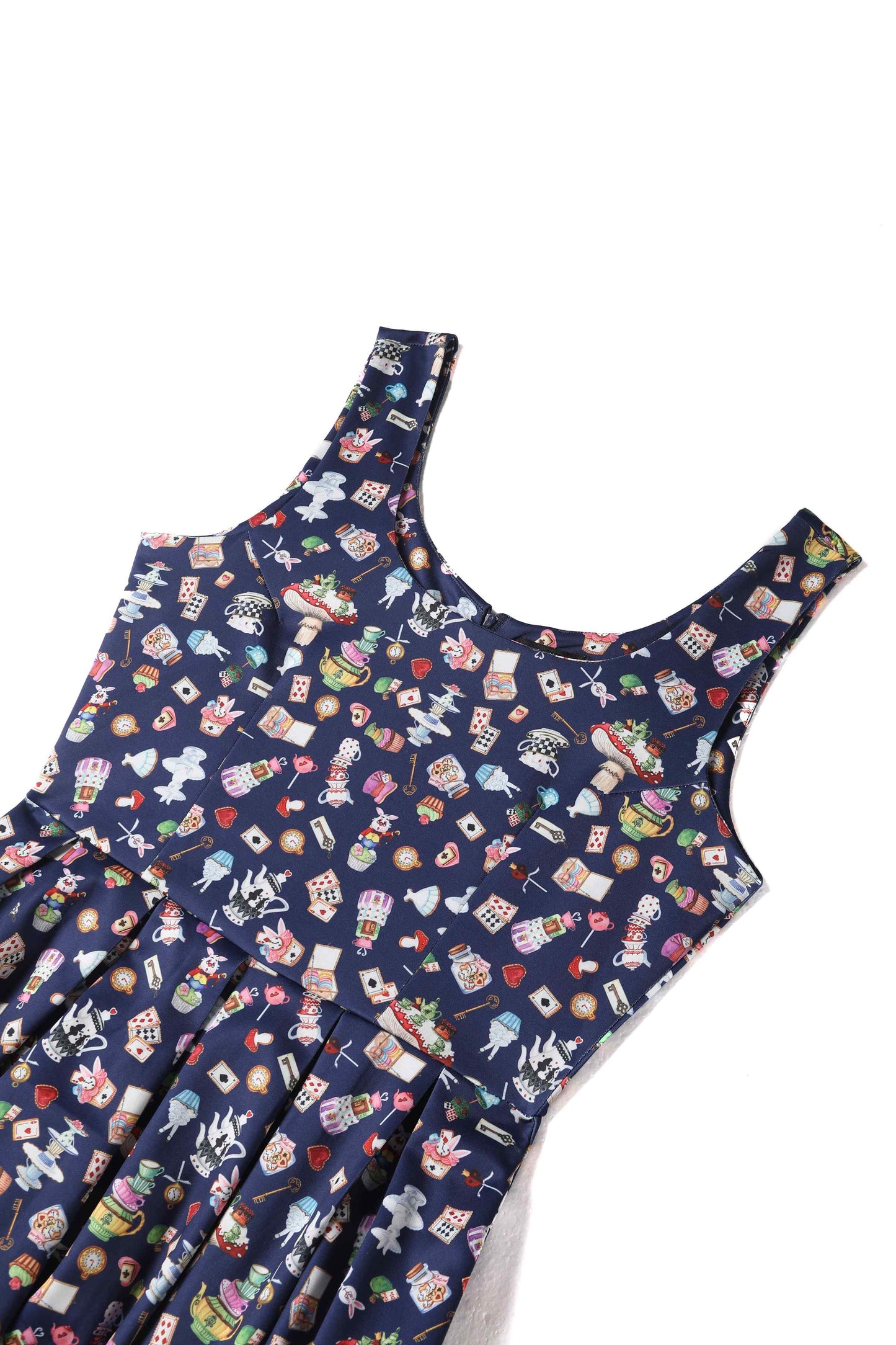 Amanda Navy Blue Wonderland Swing Dress