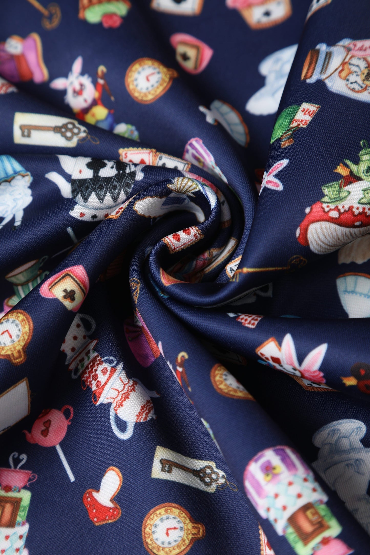 Amanda Navy Blue Wonderland Swing Dress