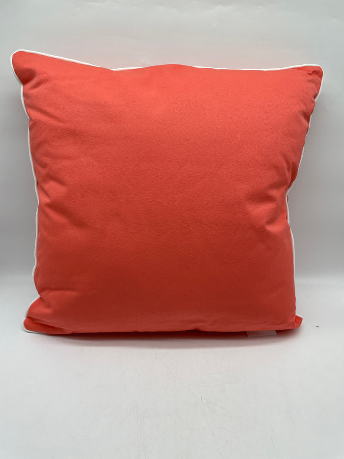 OUTDOOR DECORATIVE PILLOW SUN RESISTANT FAN CORAL