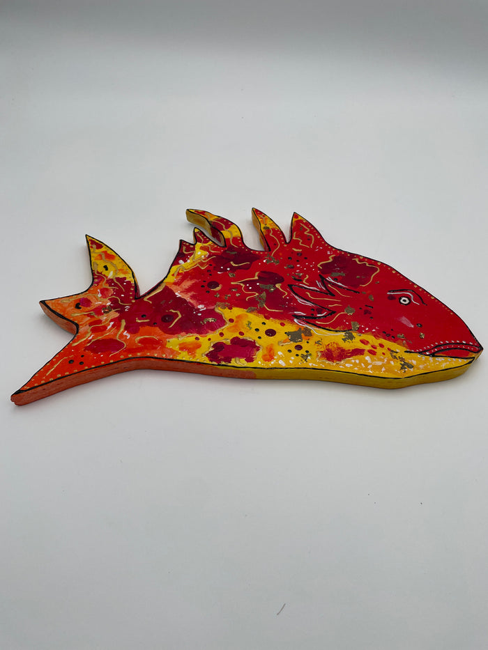 PAINTED FISH WALL DECOR