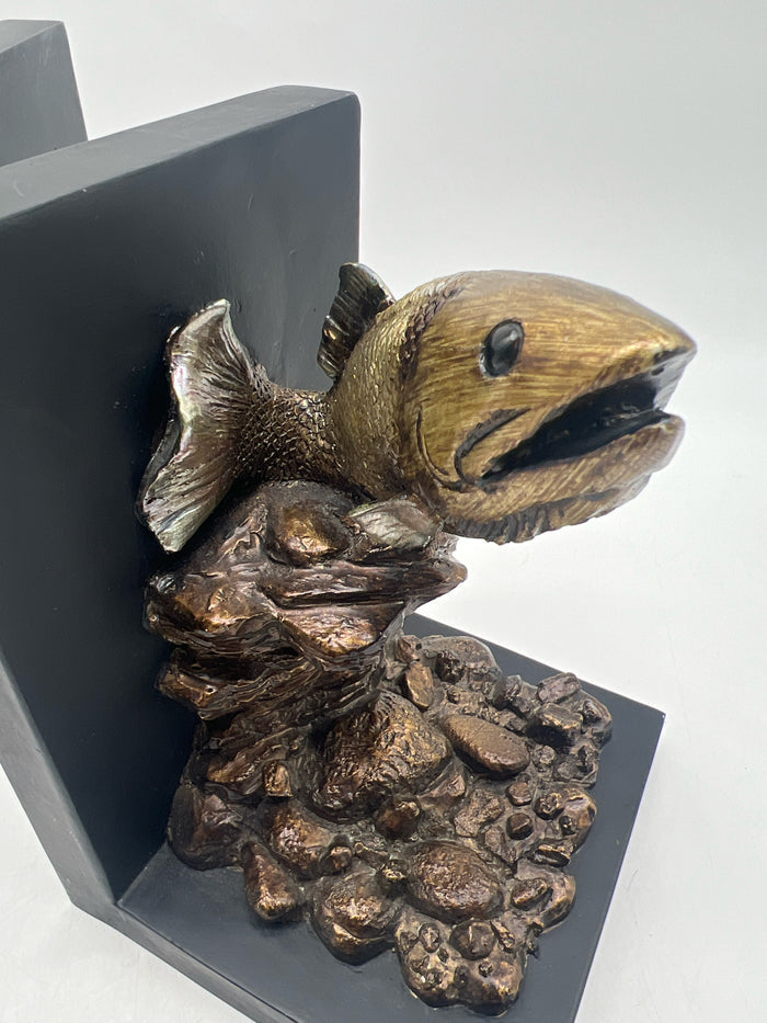 PAIR OF FISH BOOKENDS