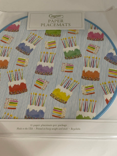 PAPER PLACEMATS BIRTHDAY CAKE