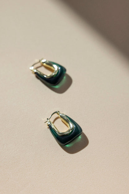 Pendientes Glossy Diana Emerald · Wisteria ·