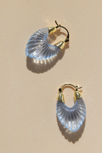 Pendientes Glossy Shell Blue