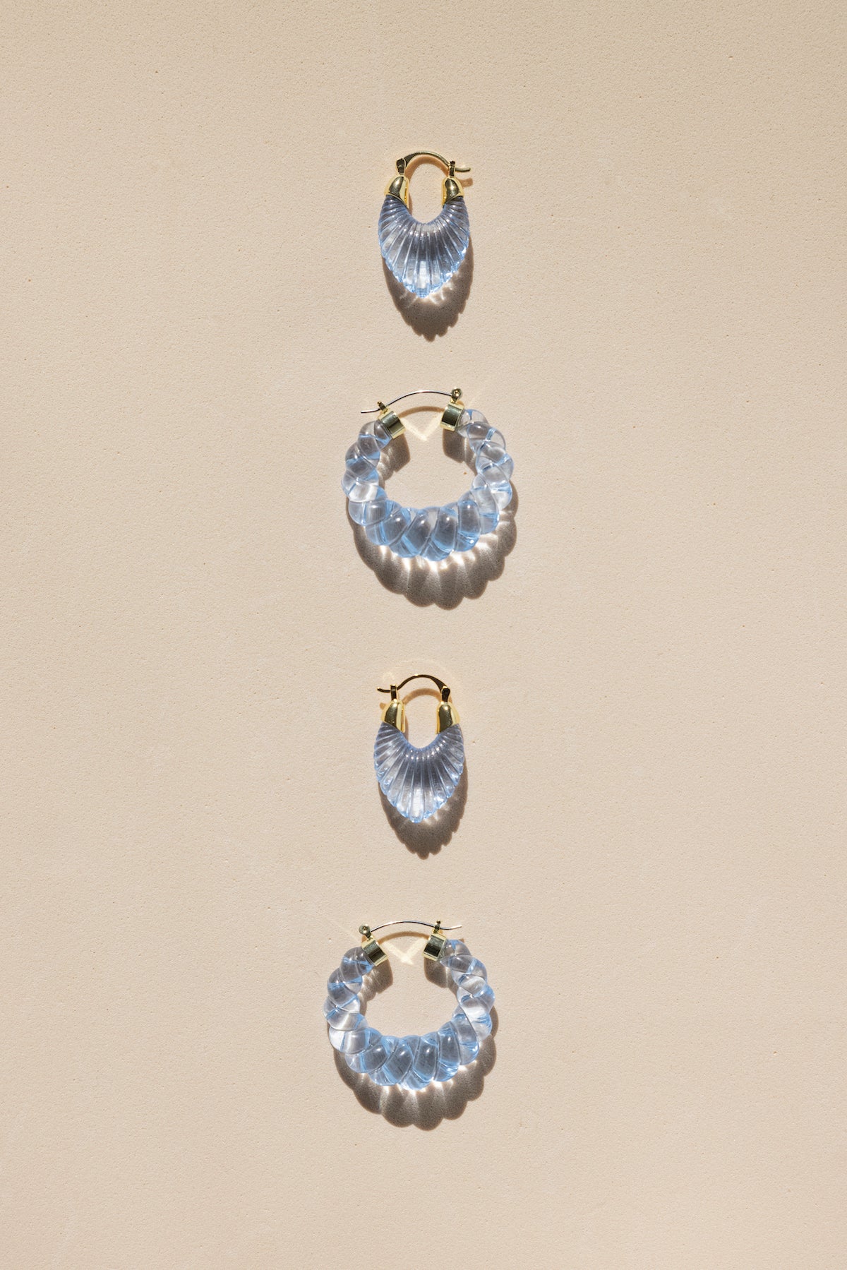 Pendientes Glossy Shell Blue