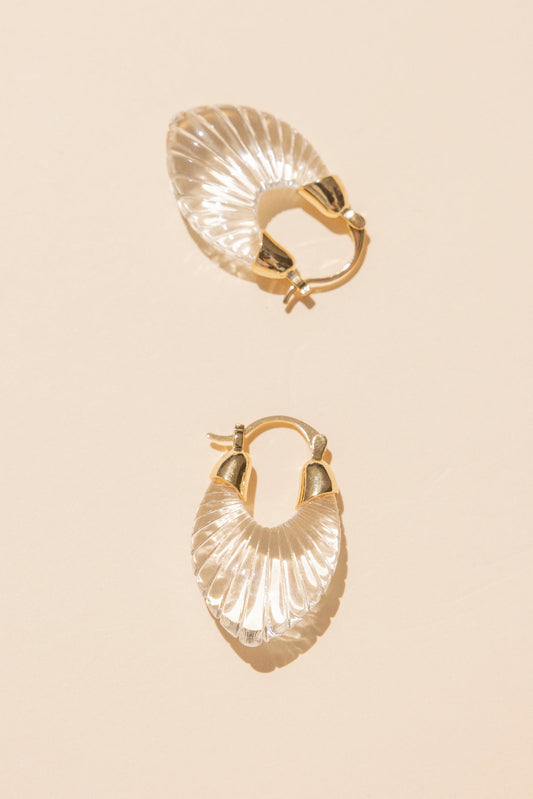 Pendientes Glossy Shell Cristal · Hamptons ·