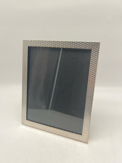 PICTURE FRAME SILVER WOVEN DETAIL