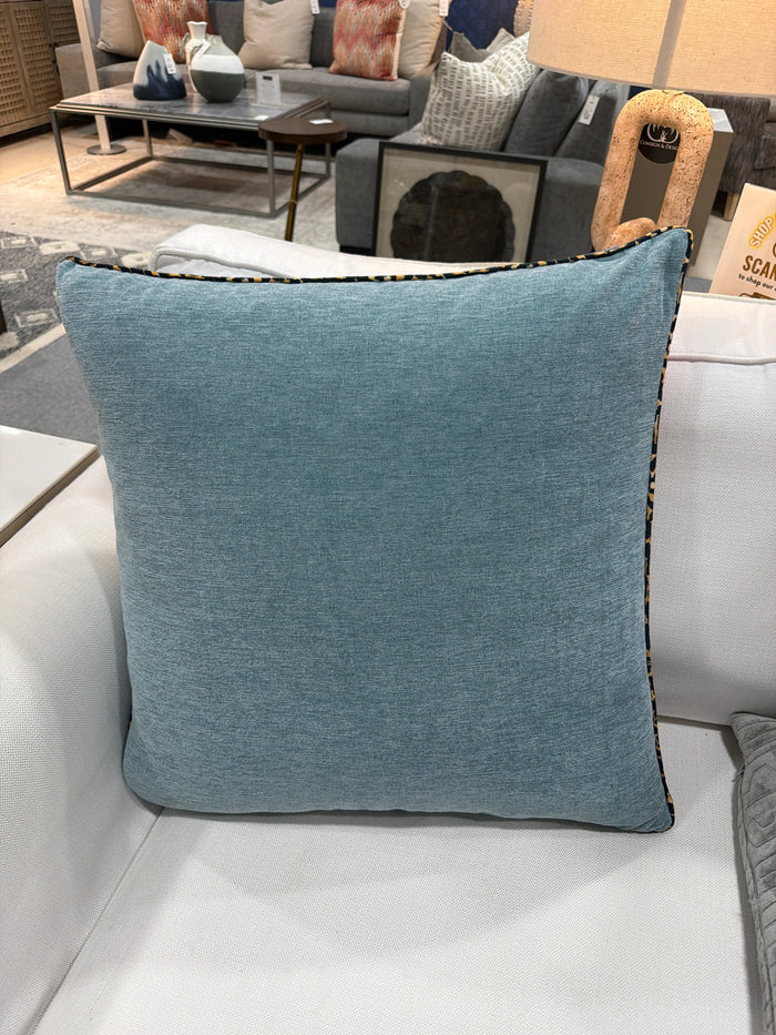 PILLOW MAHARAJA MONKEY BLUE  RIGHT LOOKING DOWN FILLED