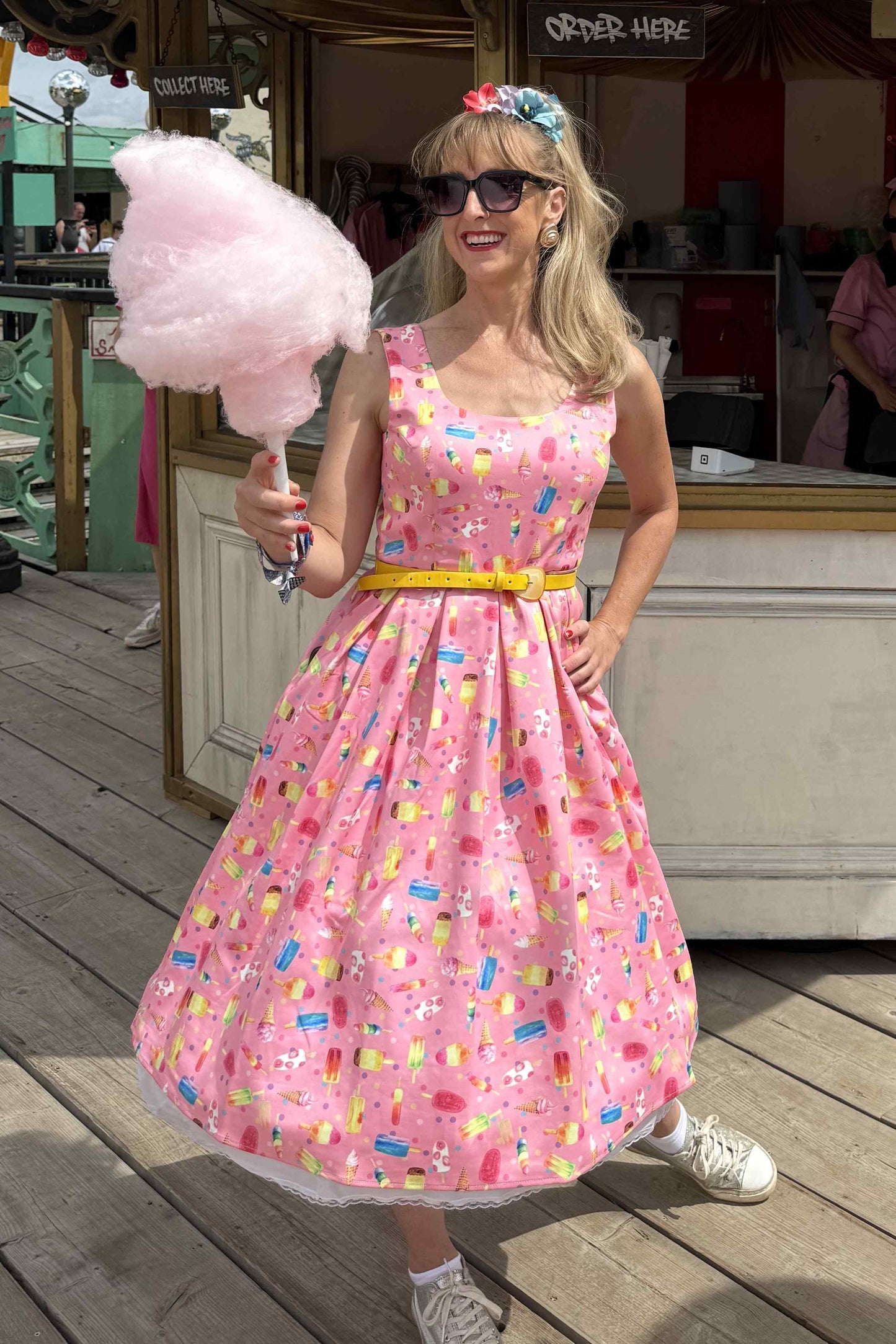 Amanda Pink Ice Lolly Swing Dress