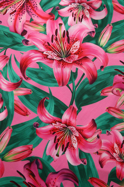 Julia Pink Lily Midi Dress