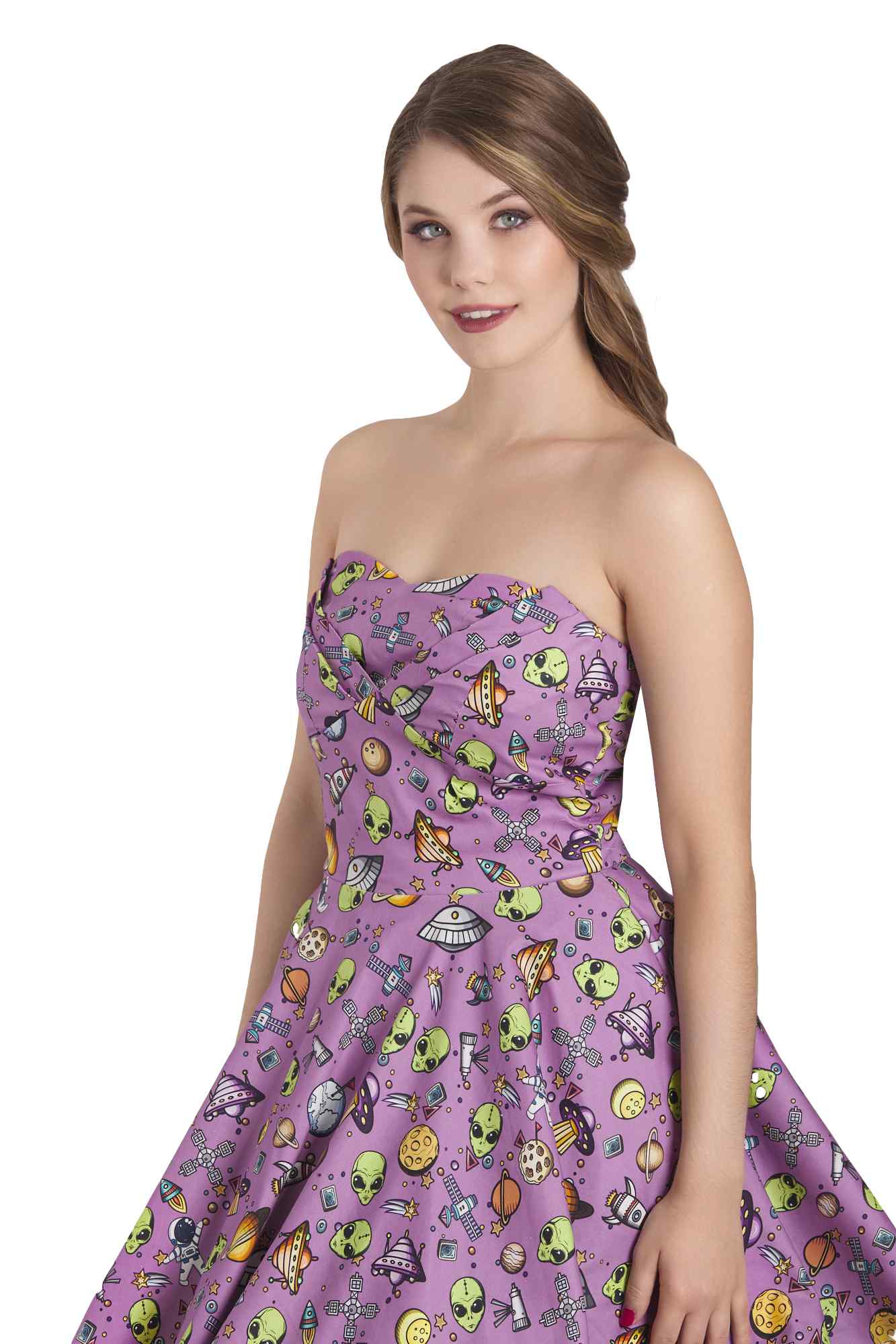 Melissa Purple UFOs Strapless Dress
