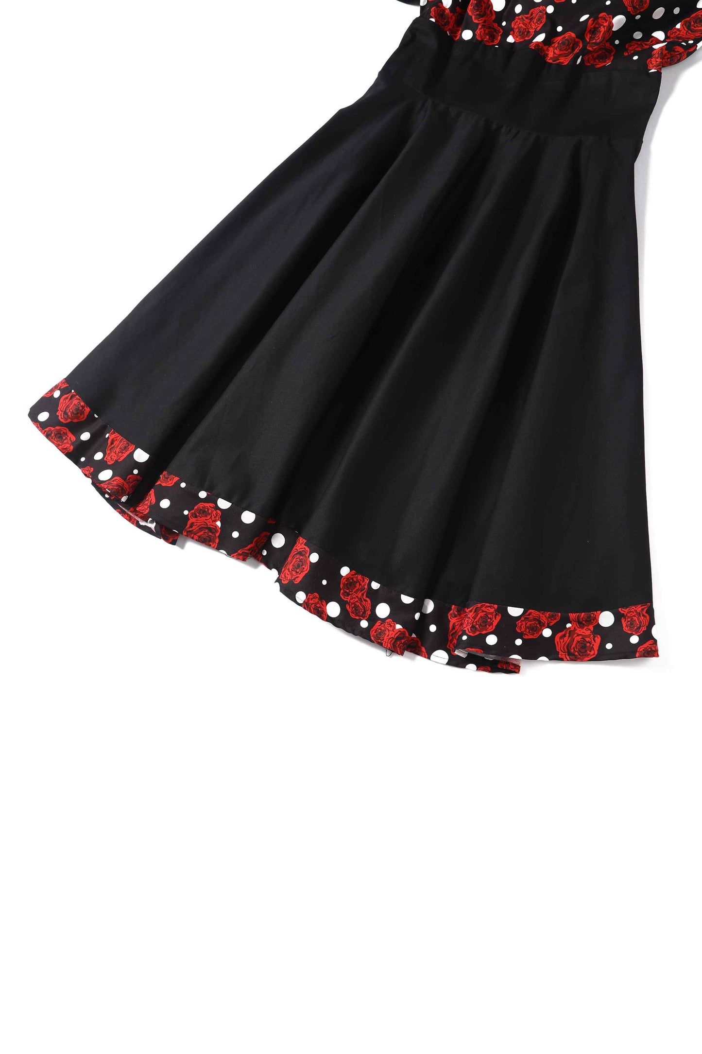 Darlene Rockabilly Rose Polka Dot Swing Dress