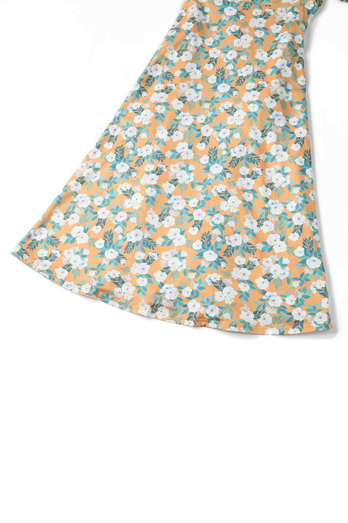 Julia Rosaceae Floral Midi Dress In Yellow