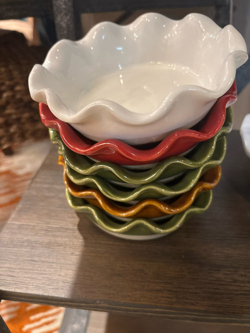 SCALLOPED RIM BOWLS EMILE HENRY S/6