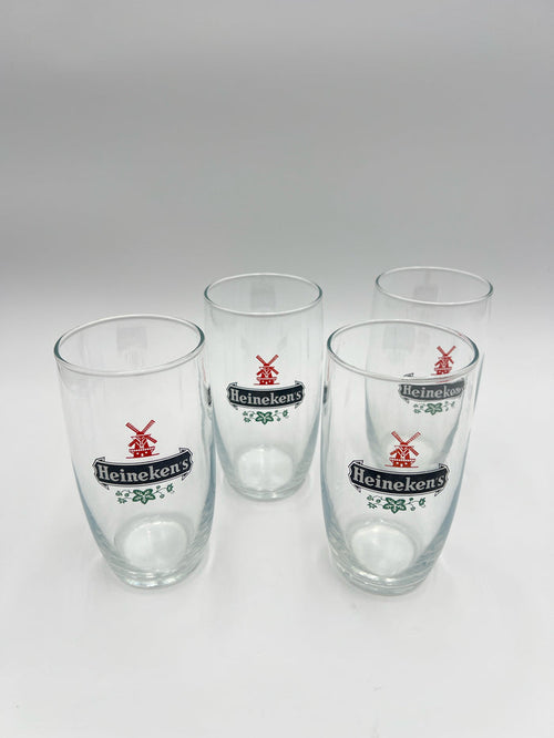 SET OF 4 HEINEKEN GLASSES