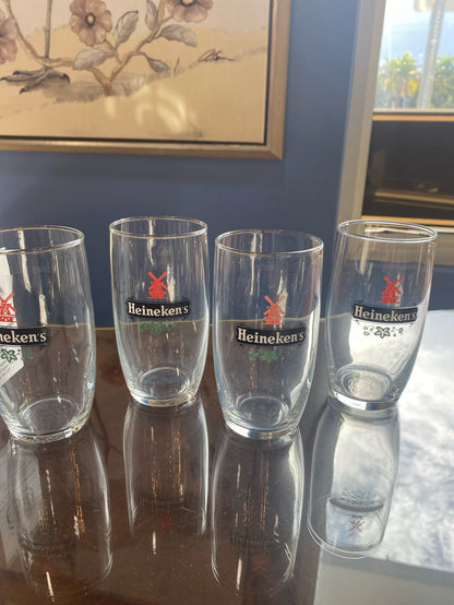 SET OF 4 HEINEKEN GLASSES
