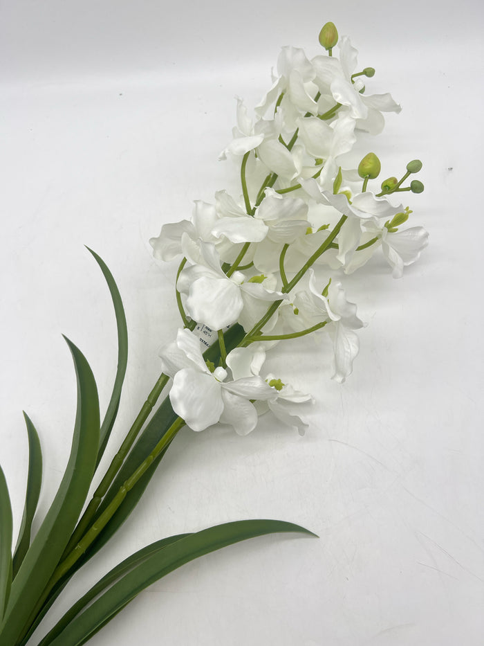 SILK VANILLA ORCHID DOUBLE STEM