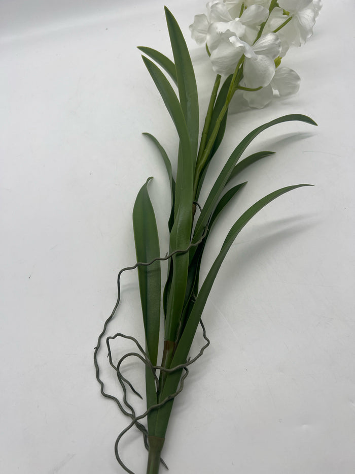 SILK VANILLA ORCHID DOUBLE STEM