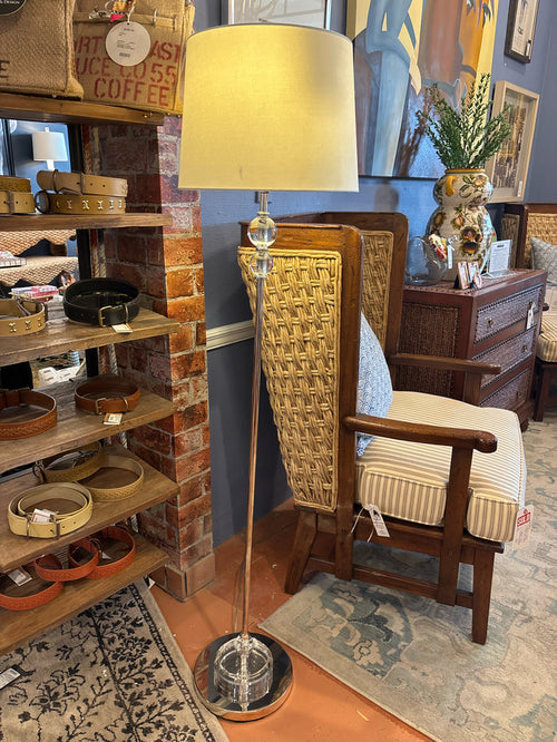 SILVER BASE FLOOR LAMP