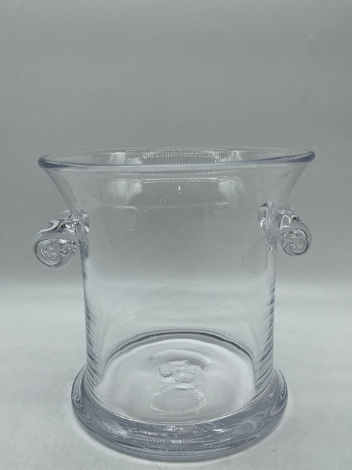 SIMON PEARCE ICE BUCKET GLASS WITH SCROLL HANDLES