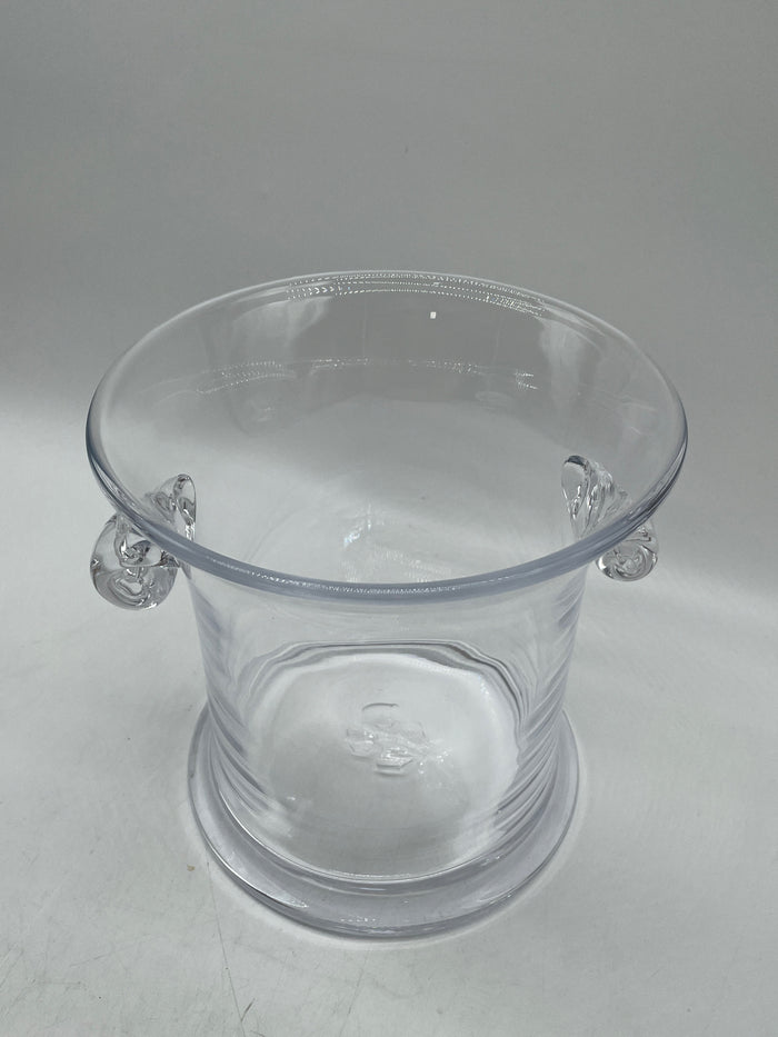 SIMON PEARCE ICE BUCKET GLASS WITH SCROLL HANDLES