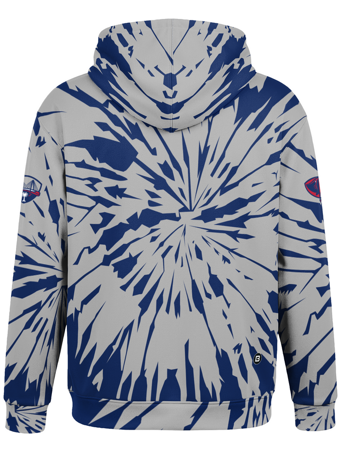South Carolina Stingrays Gray Tie-Dye Hockey Hoodie